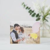 Carte postale Mariage Merci de script (Debout devant)