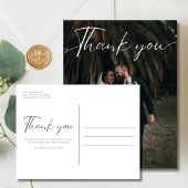 Carte postale Mariage Merci de script