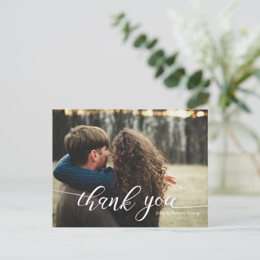 CARTE POSTALE MARIAGE MERCI DE SCRIPT DE GESTION (Debout devant)