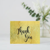 Carte Postale Mariage Merci des courbes or (Debout devant)