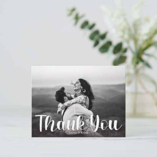 Carte postale Mariage Merci doux (Debout devant)