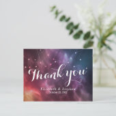 Carte Postale Mariage Merci Galaxy Star Nebula Constellation (Debout devant)