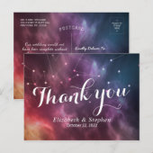Carte Postale Mariage Merci Galaxy Star Nebula Constellation (Devant / Derrière)