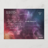 Carte Postale Mariage Merci Galaxy Star Nebula Constellation (Dos)