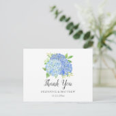 Carte Postale Mariage Merci Hydrangea Aquarelle Florale (Debout devant)