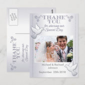 Carte postale mariage Merci Inséparables (Devant / Derrière)