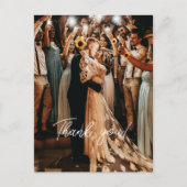 Carte Postale Mariage Merci manuscrit 1 photo (Devant)