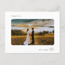 Carte postale mariage Merci photo