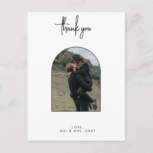 Carte postale mariage Merci photo (Devant)