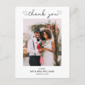 Carte postale mariage Merci photo (Devant)