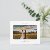 Carte postale mariage Merci photo (Debout devant)