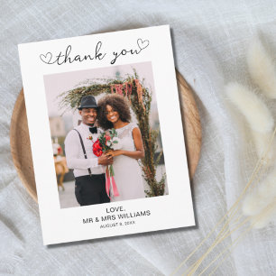 Carte postale mariage Merci photo