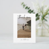 Carte postale mariage Merci photo (Debout devant)