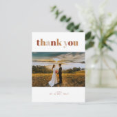 Carte postale mariage Merci photo (Debout devant)