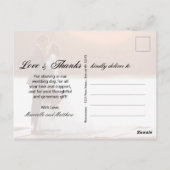 Carte Postale Mariage Merci Simple Élégant Script Photo (Dos)