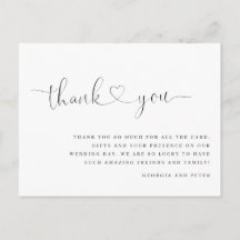 mariage message coeur merci