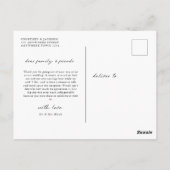 Carte postale Mariage minimaliste Arch (Dos)