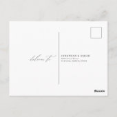 Carte Postale Mariage minimaliste moderne RSVP (Dos)