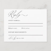 Carte Postale Mariage minimaliste moderne RSVP (Devant)