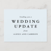 Carte Postale Mariage mise à jour bleu clair (Devant)