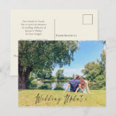 Carte Postale Mariage Mise à jour Mariage photo Date Faire-part (Devant / Derrière)