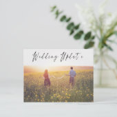 Carte Postale Mariage Mise à jour Mariage photo Date Faire-part (Debout devant)