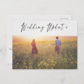 Carte Postale Mariage Mise à jour Mariage photo Date Faire-part (Devant / Derrière)