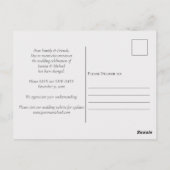 Carte Postale Mariage Mise à jour Mariage photo Date Faire-part (Dos)