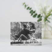 Carte Postale MARIAGE MISE À JOUR Modifications Lettre BUDGET Ph (Debout devant)