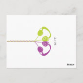 Carte Postale Mariage Mixtape Indie de Boombox Rétro (violet/cha (Dos)