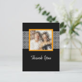 Carte Postale Mariage Modèle photo personnalisé Merci (Debout devant)