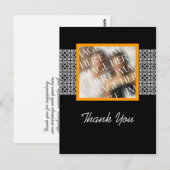 Carte Postale Mariage Modèle photo personnalisé Merci (Devant / Derrière)