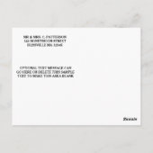 Carte postale Mariage moderne Cursive Photo Merci (Dos)