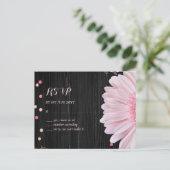 Carte Postale Mariage moderne de marguerite rose noire (Debout devant)