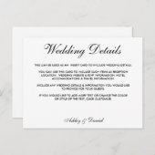 Carte Postale Mariage moderne élégant noir & blanc Détails (Devant / Derrière)