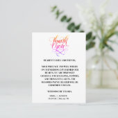 Carte Postale Mariage Moderne Élégant Script Noir Blanc (Debout devant)