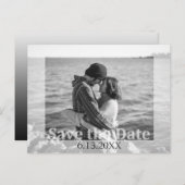 Carte Postale Mariage moderne Enregistrer la photo de la date (Devant / Derrière)