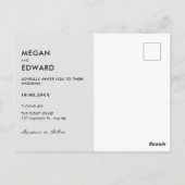 Carte Postale Mariage moderne gris (Dos)