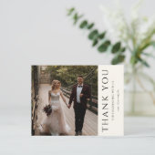 Carte postale Mariage moderne Merci (Debout devant)