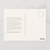 Carte postale Mariage moderne Merci (Dos)