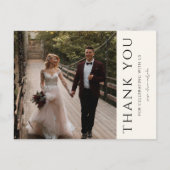 Carte postale Mariage moderne Merci (Devant)