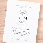 Carte Postale Mariage Moderne Minimaliste Élégant Chic Simple<br><div class="desc">Composé de la typographie sans serif et serif. Le tout sur fond de blanc pur. Ces éléments sont modernes,  simples et chics. Il est conçu par White Paper Birch Co. exclusif pour Zazzle. Disponible ici : http://www.zazzle.com/store/whitepaperbirch</div>