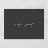 Carte Postale Mariage moderne noir et blanc choix de repas RSVP (Devant)