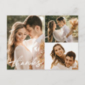 Carte Postale Mariage moderne Photo Collage Merci (Devant)