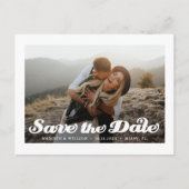 Carte Postale Mariage moderne rétro Enregistrer la photo de la d (Devant)