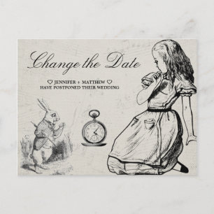 Carte Postale Mariage Modifier la date Alice au pays des merveil