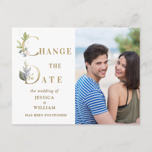 Carte Postale Mariage Modifier la date Elégant Faire-part PHOTO