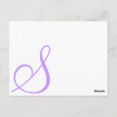 Carte Postale Mariage monogramme (Dos)