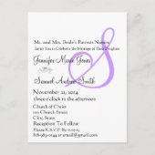 Carte Postale Mariage monogramme (Devant)