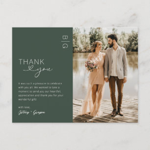 Carte postale Mariage Moss Green Photo